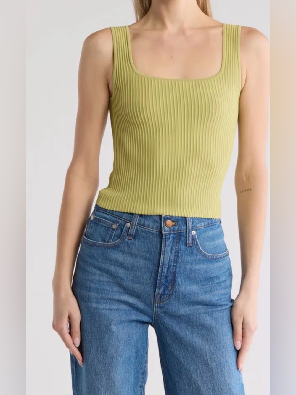Madewell Sculpt Ottoman Square Neck Tank